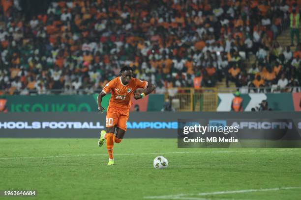 Yamoussoukro, IVORY COAST Cristian Kouamé of Côte D'Ivoire during the TotalEnergies CAF Africa Cup of Nations round of 16 match between Senegal and...