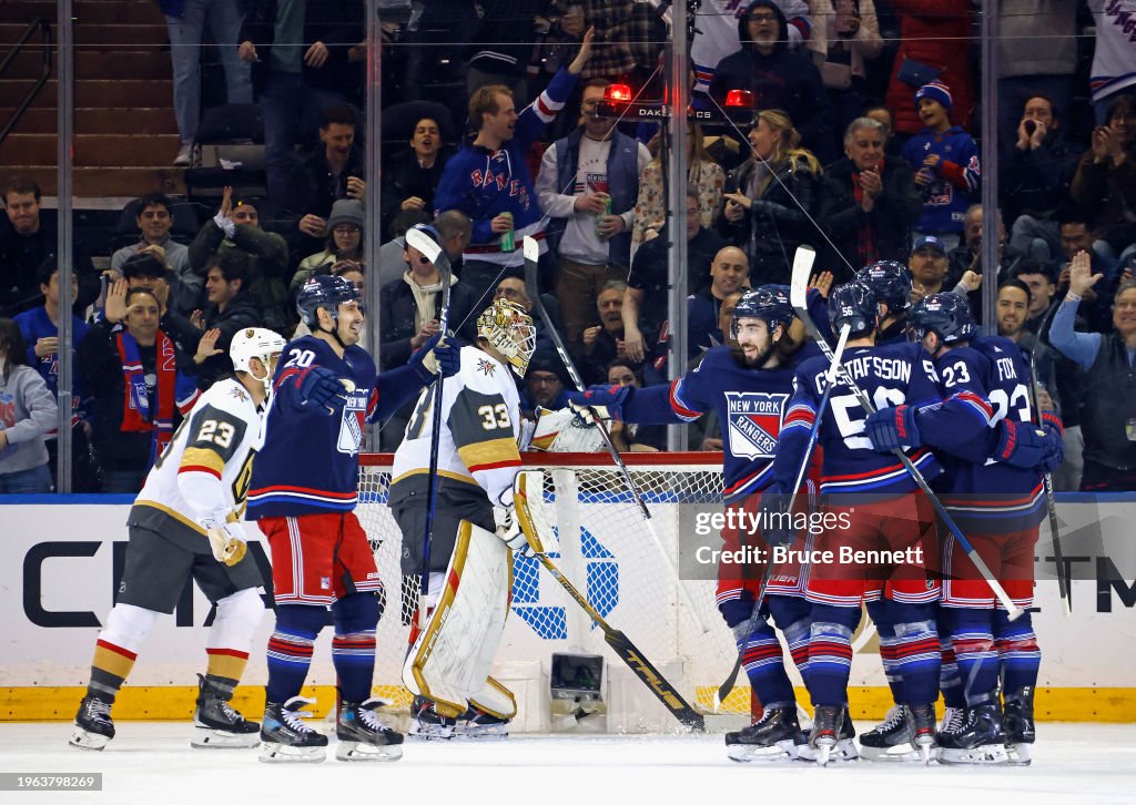 Vegas Golden Knights v New York Rangers