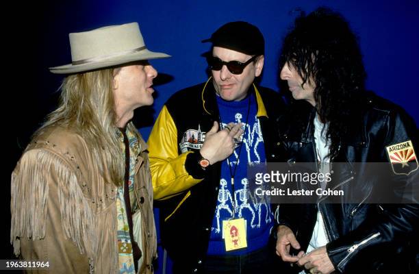 American singer, songwriter and rhythm guitarist Robin Zander and American musician, singer-songwriter Rick Nielsen, of the American rock band Cheap...