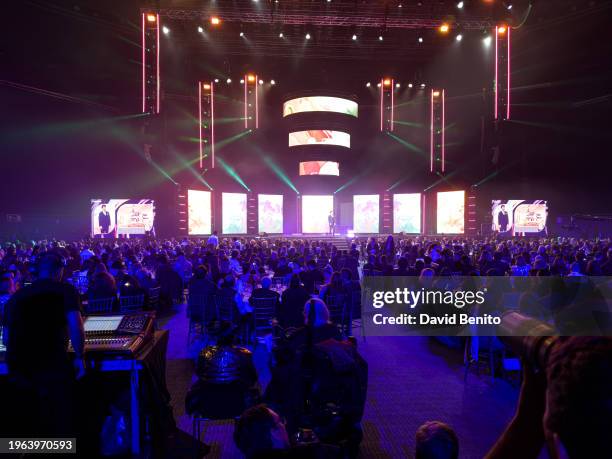 General view of the stage during the Feroz Awards ceremony 2024 at Palacio Vistalegre Arena on January 26, 2024 in Madrid, Spain.