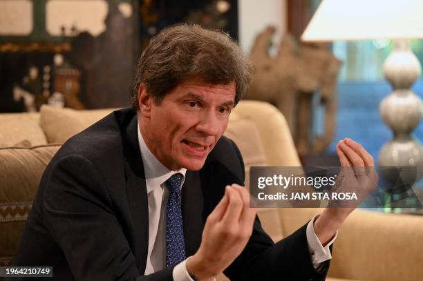 Undersecretary for Economic Growth, Energy, and the Environment, Jose Fernandez speaks during a media roundtable in Manila on January 30, 2024.