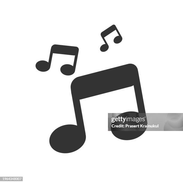 vector music icon - nota musical imagens e fotografias de stock