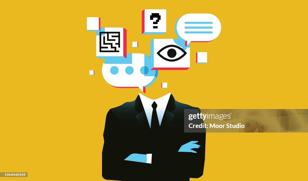 Chatbot con ilustración vectorial de elementos gráficos
