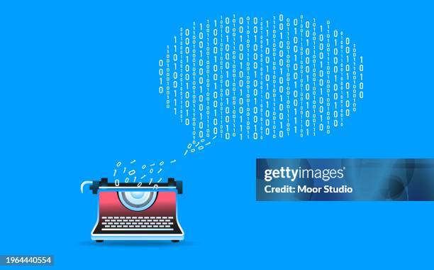 stockillustraties, clipart, cartoons en iconen met chatbot for copywriting concept illustration - sprookje