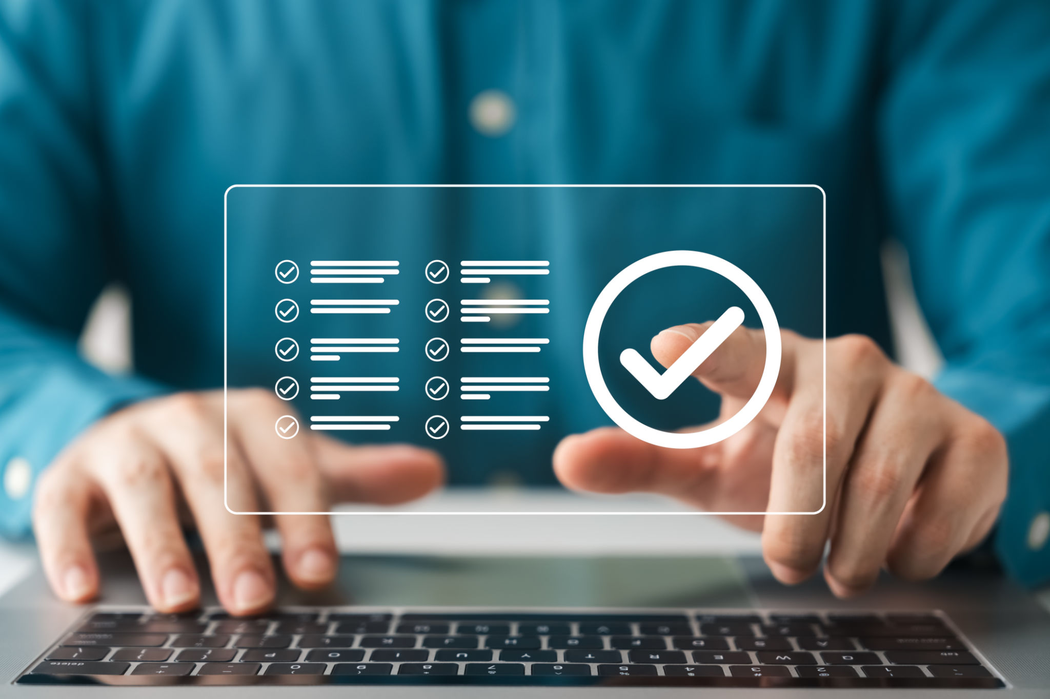 projects digital guarantee, business quality checking, and standardization certification. Hand point on check correct icon for compliance with regulations, services, and standards. projects digital guarantee, business quality checking, and standardization certification. Hand point on check correct icon for compliance with regulations, services, and standards.