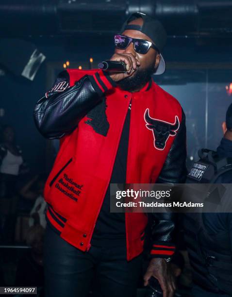 Jeezy performs at The Address Bar & Grill on January 27, 2024 in Houston, Texas.