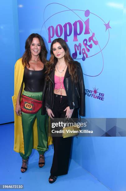 Brooke Burke and Sierra Sky Fisher attend the Poppi Mart Launch Party on January 26, 2024 in Los Angeles, California.