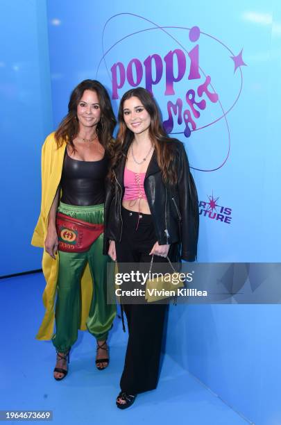 Brooke Burke and Sierra Sky Fisher attend the Poppi Mart Launch Party on January 26, 2024 in Los Angeles, California.