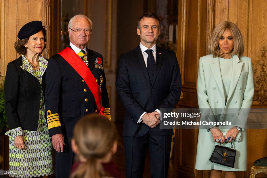 Emmanuel And Brigitte Macron Visit Sweden