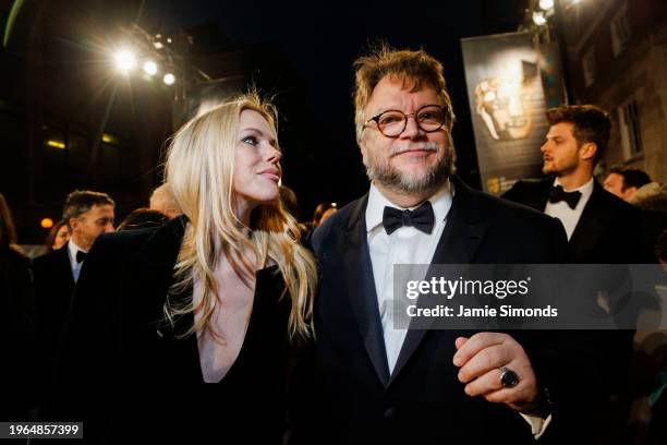 Guillermo Del Toro and guest, EE British Academy Film Awards .Date: Sunday 18 February 2018 .Venue: Royal Albert Hall, London .Host: Joanna...