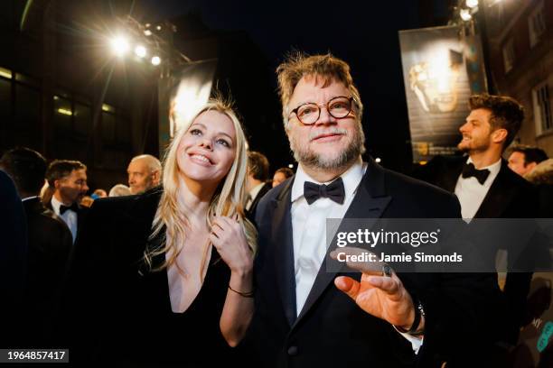 Guillermo Del Toro and guest, EE British Academy Film Awards .Date: Sunday 18 February 2018 .Venue: Royal Albert Hall, London .Host: Joanna...