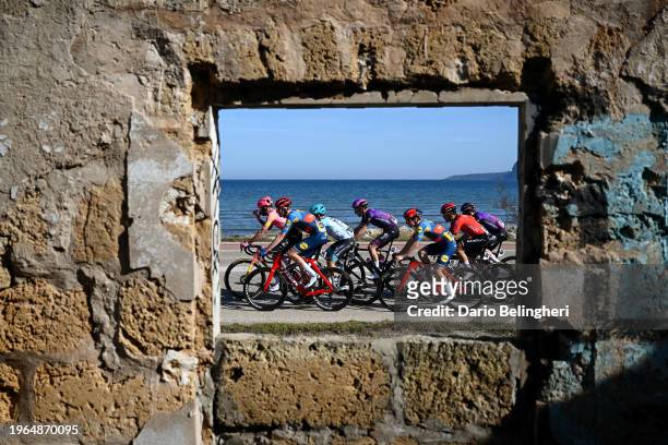 Liam O'Brien of Ireland, Louis Leidert of Belgium and Team Lidl - Trek Future Racing, Vincenzo Albanese of Italy and Team Arkéa - B&B Hotels and a...