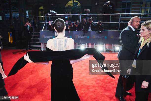 Angelina Jolie, EE British Academy Film Awards .Date: Sunday 18 February 2018 .Venue: Royal Albert Hall, London .Host: Joanna Lumley.-.Area: Red...