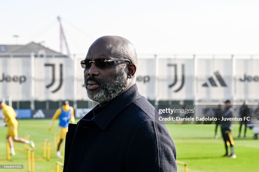 George Weah Visits Juventus Training Ground