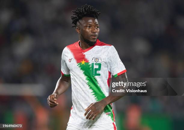 Yamoussoukro, IVORY COAST EDMOND FAYÇIAL TAPSOBA of Burkina Faso during the TotalEnergies CAF Africa Cup of Nations group stage match between Angola...