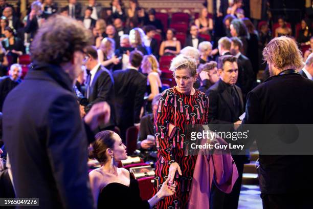 Angelina Jolie & Frances McDormand, EE British Academy Film Awards .Date: Sunday 18 February 2018 .Venue: Royal Albert Hall, London .Host: Joanna...