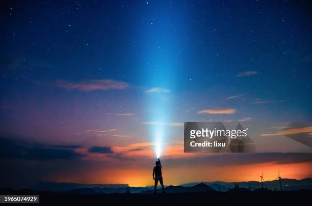 light the starry sky - science et technologie stock-fotos und bilder
