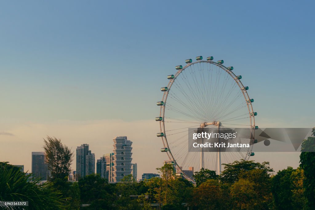 Singapore Flyer and the city
