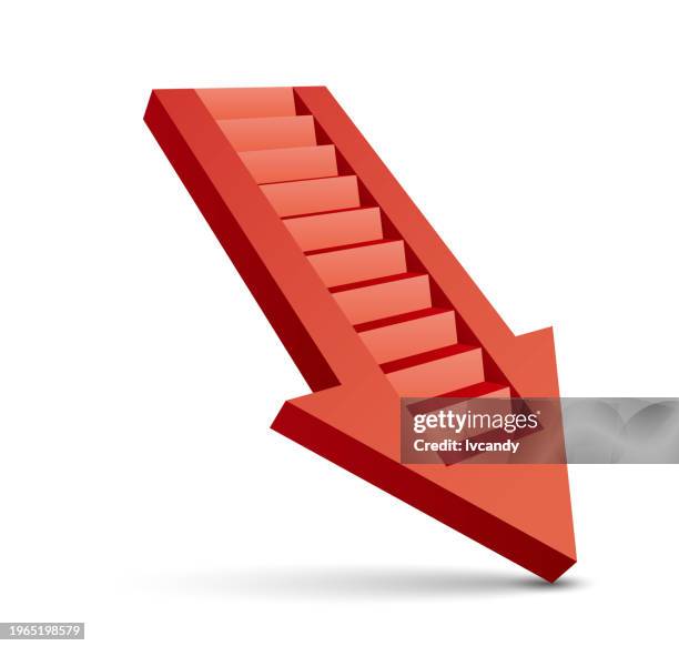 the steps to failure - falling down stairs stock illustrations