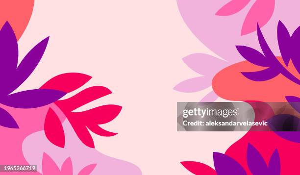 moderner abstrakter grafik-blätter-hintergrund - tropisches muster stock-grafiken, -clipart, -cartoons und -symbole