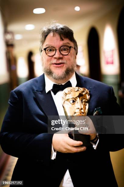 Guillermo Del Toro , EE British Academy Film Awards .Date: Sunday 18 February 2018 .Venue: Royal Albert Hall, London .Host: Joanna Lumley.-.Area:...