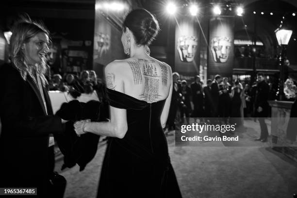 Angelina Jolie, EE British Academy Film Awards .Date: Sunday 18 February 2018 .Venue: Royal Albert Hall, London .Host: Joanna Lumley.-.Area: Gavin...