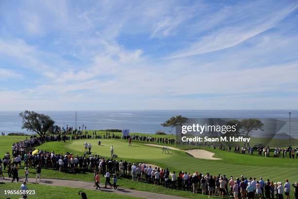 General view of the fifth green during the final round of the Farmers Insurance Open at Torrey Pines South Course on January 27, 2024 in La Jolla,...