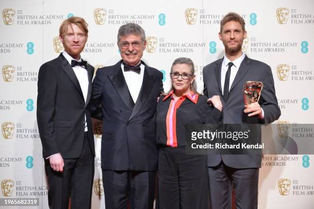 Film Not In The English Language.Citation readers: Domhnall Gleeson, Carrie Fisher.Winner: Wild Tales - DamiÃ¡n Szifron.L-r: Domhnall Gleeson, Hugo...