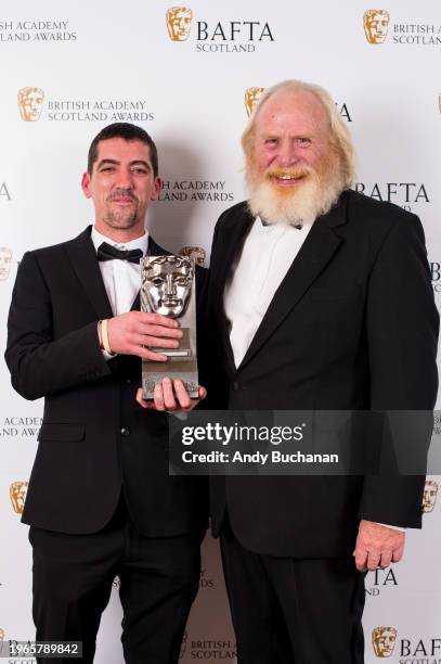Garry Fraser accepting on behalf of Danny Boyle - Director Fiction - T2 Trainspotting and James Cosmo