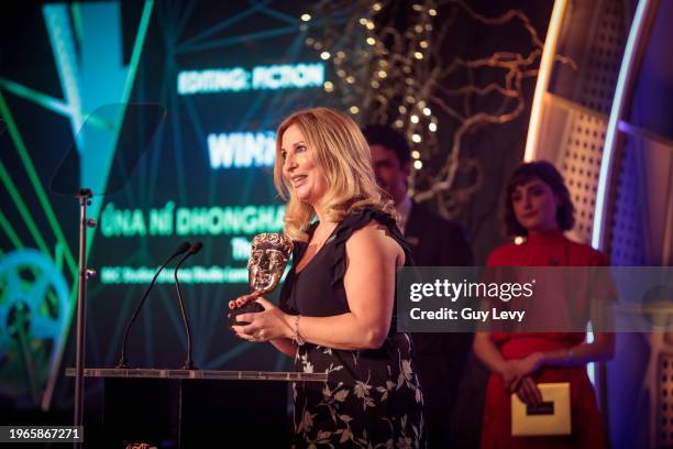 Una Ni Dhonghaile - Editing: Fiction - Three Girls, British Academy Television Craft Awards.Date: Sunday 22 April 2018.Venue: The Brewery, Chiswell...