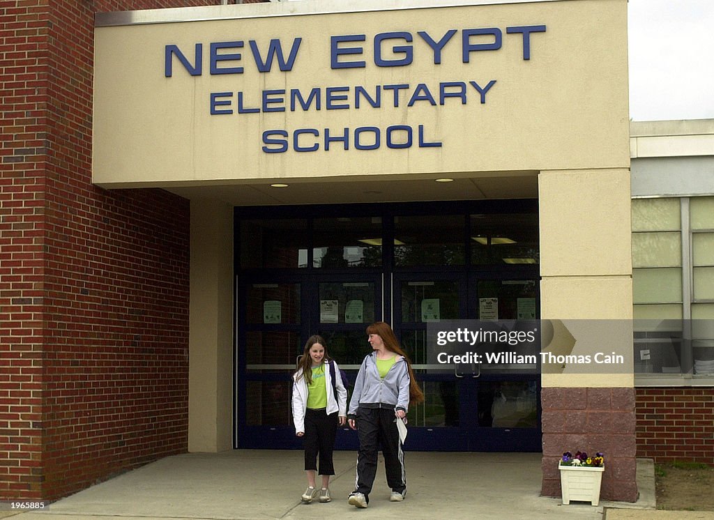 Barbara Amburgey , and her daughter Paige Amburgey, exit New Egypt