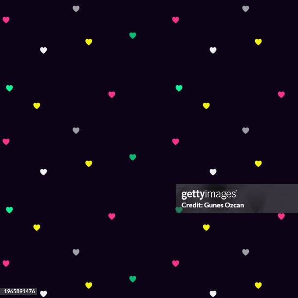colorful hearts seamless pattern, heart shape, pattern, backgrounds, valentine's day, holiday, valentine card, lgbtqia - same person getting older stock illustrations