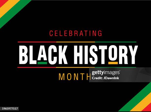 black history month february concept. banner template design, poster with text - black history month stock-grafiken, -clipart, -cartoons und -symbole