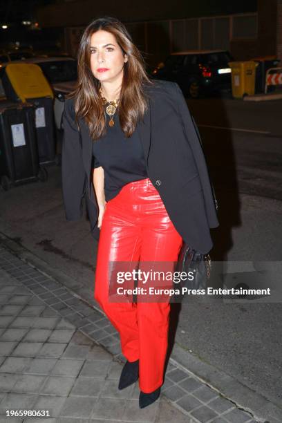 Nuria Roca arrives at the restaurant El Cuenco de Pepa on January 26, 2024 in Madrid, Spain.