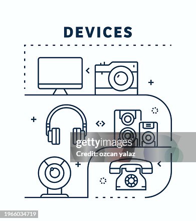 Devices Related Vector Banner Design Concept. Devices Related Vector Banner Design Concept.