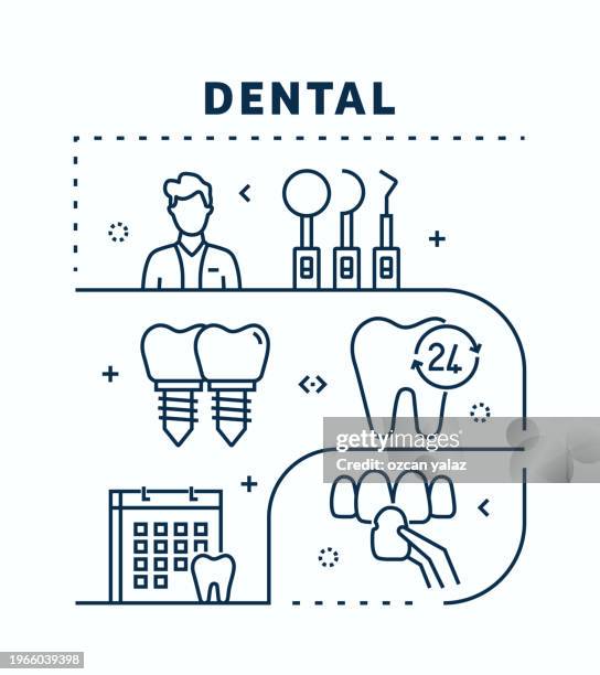 dental related vector banner design concept. global multi-sphere ready-to-use template. web banner, website header, magazine, mobile application etc. modern design. - operating room stock illustrations