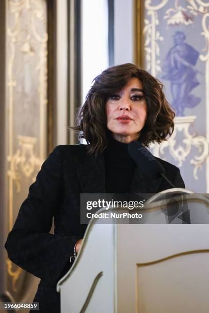 Anna Maria Bernini is attending the Forza Italia Council Economy Forum at Palazzo Visconti in Milan, Italy, on January 28, 2024.