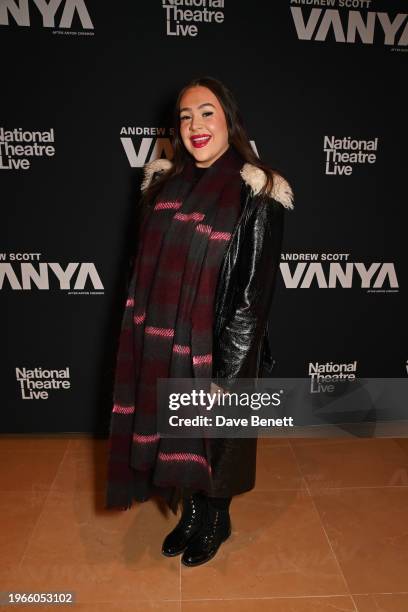 Eliza Butterworth attends the National Theatre Live screening of "Vanya" at The May Fair Hotel on January 30, 2024 in London, England.