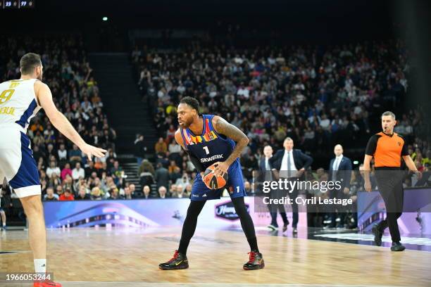 Deshaun Thomas,#1of LDLC Asvel Villeurbanne in action during the Turkish Airlines EuroLeague Regular Season Round 24 match between LDLC Asvel...