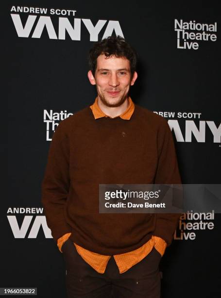Josh O'Connor attends the National Theatre Live screening of "Vanya" at The May Fair Hotel on January 30, 2024 in London, England.