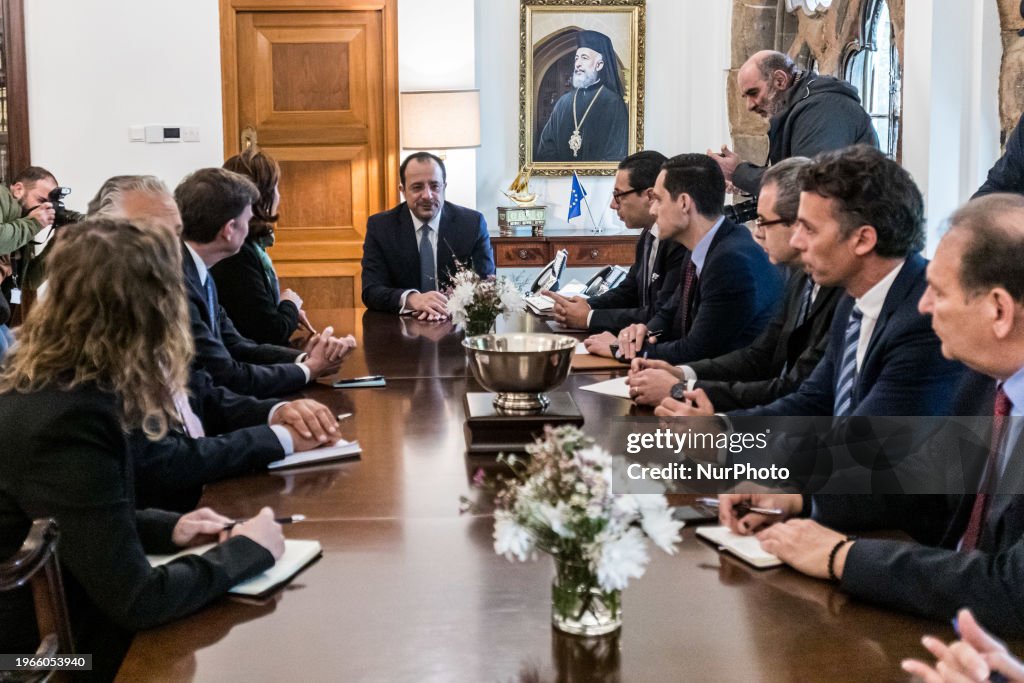 Nicos Christodoulides Receives Maria Angela Holguin Cuellar