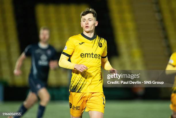 Livingston's James Penrice in action during a cinch Premiership match between Livingston and Ross County at the Tony Macaroni Arena, on January 30 in...