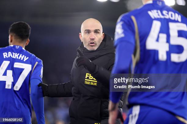 Leicester City Manager Enzo Maresca after the Sky Bet Championship match between Leicester City and Swansea City at King Power Stadium on January 30,...