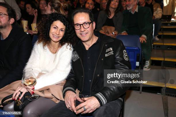 Petra Arnold, Christof Arnold during the Munich premiere of "Cirque du Soleil - Kurios Muenchen" at Theresienwiese on January 30, 2024 in Munich,...