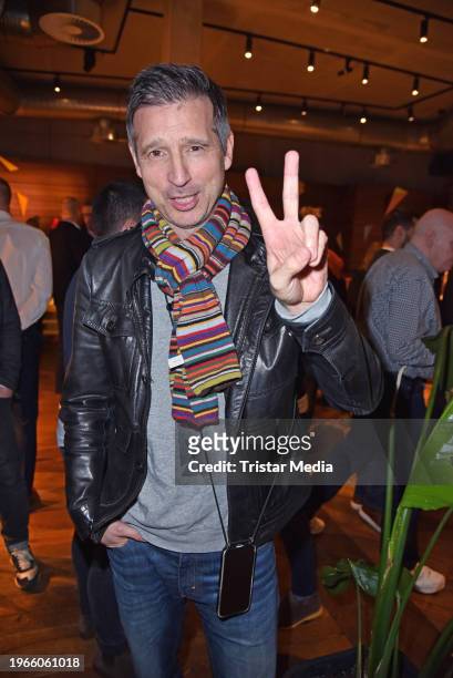 Andreas Türck during the SPOBIS for NestWerk" by Reinhold Beckmann charity event at Restaurant "Der Player"on January 30, 2024 in Hamburg, Germany.
