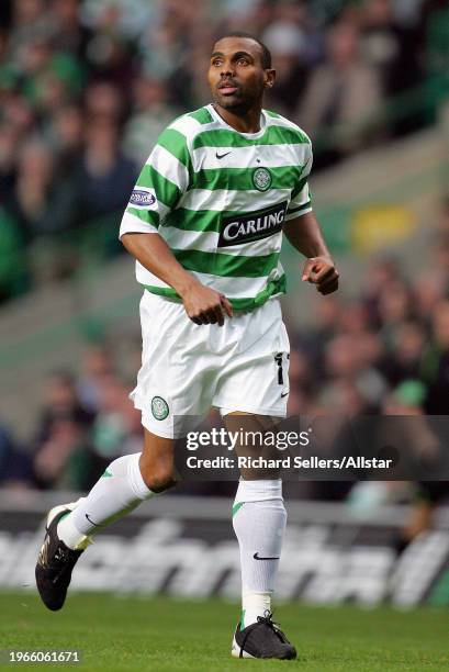 October 15: Didier Agathe of Glasgow Celtic running during the Scottish Premiership match between Celtic and Hearts at Park Head on October 15, 2005...