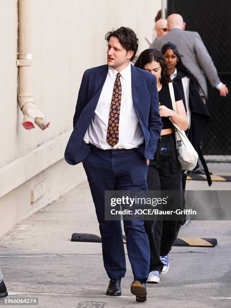 Zach Woods is seen arriving at "Jimmy Kimmel Live Show" on January 30, 2024 in Los Angeles, California.