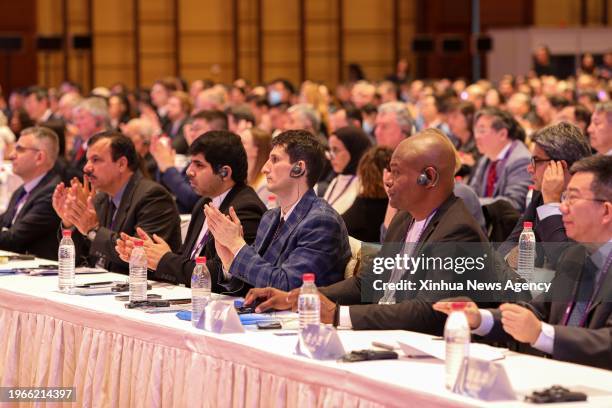 Guests attend the opening ceremony of the 2024 World Digital Education Conference in Shanghai, east China, Jan. 30, 2024. Under the theme of "Digital...