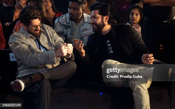 Neil Nitin Mukesh and Aftab Shivdasani attend the grand beauty pageant Aluva Miss and Mrs. Indian Supermodel fashion runway on January 27, 2024 in...