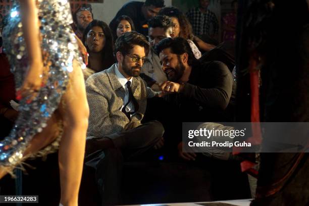 Neil Nitin Mukesh and Aftab Shivdasani attend the grand beauty pageant Aluva Miss and Mrs. Indian Supermodel fashion runway on January 27, 2024 in...